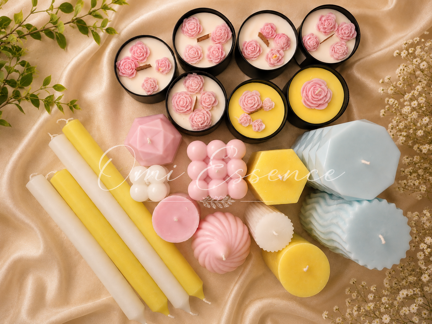 Omi Essence handmade candle collection